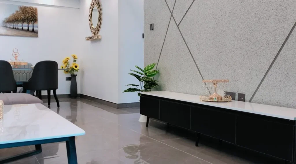 alina-valley-apartments-kilimani-tv-wall-dining-area